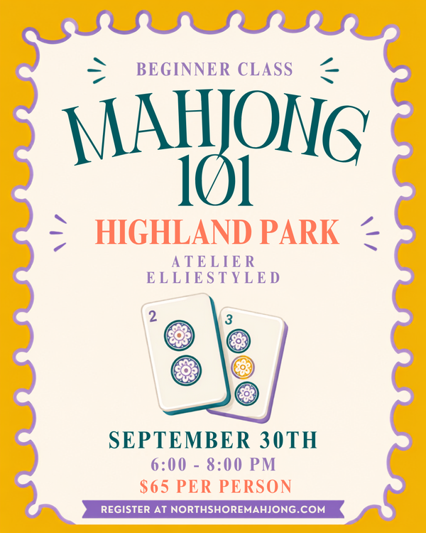 September 30 | Mahjong 101 Beginner Class at Atelier | Highland Park | 6–8 PM